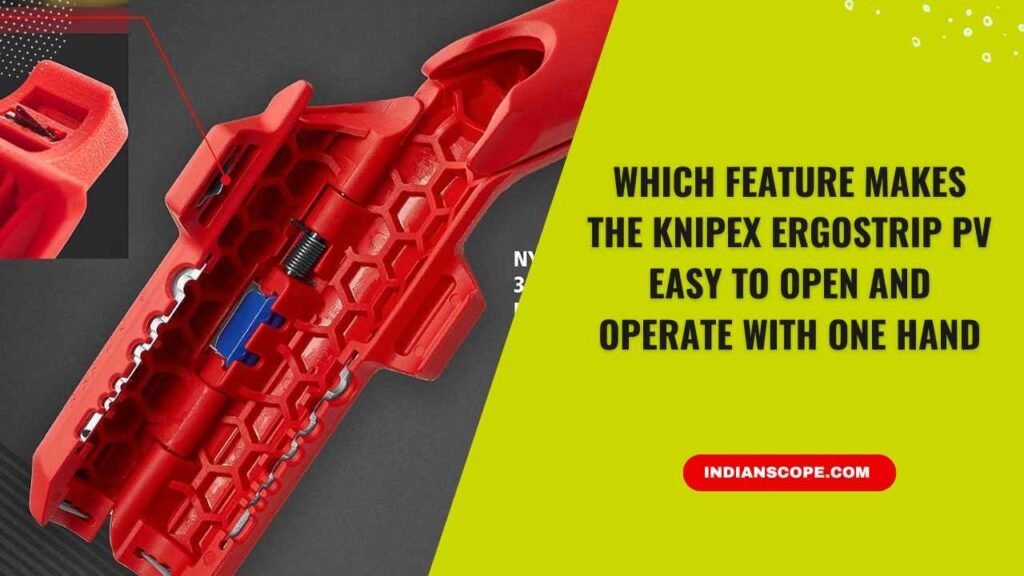 Which Feature Makes the KNIPEX ErgoStrip PV Easy to Open and Operate with One Hand