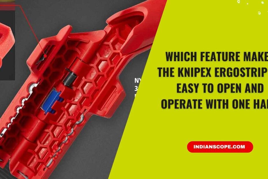 Which Feature Makes the KNIPEX ErgoStrip PV Easy to Open and Operate with One Hand