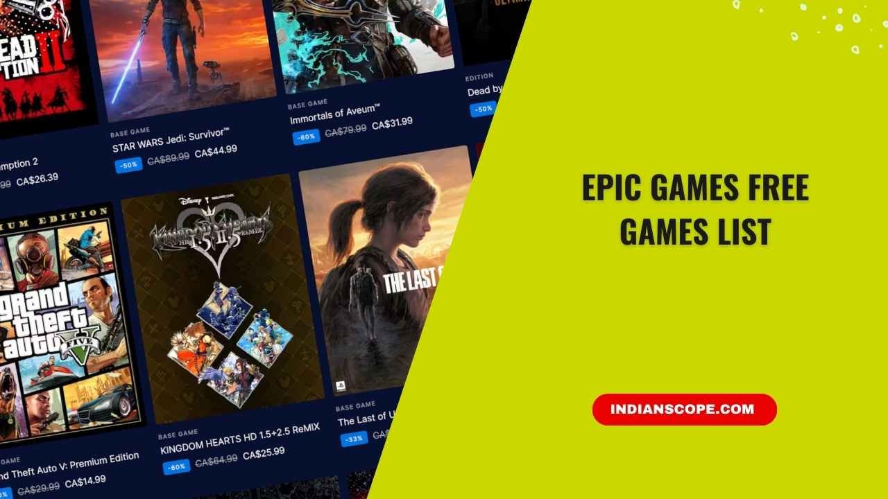 Epic Games Free Games List